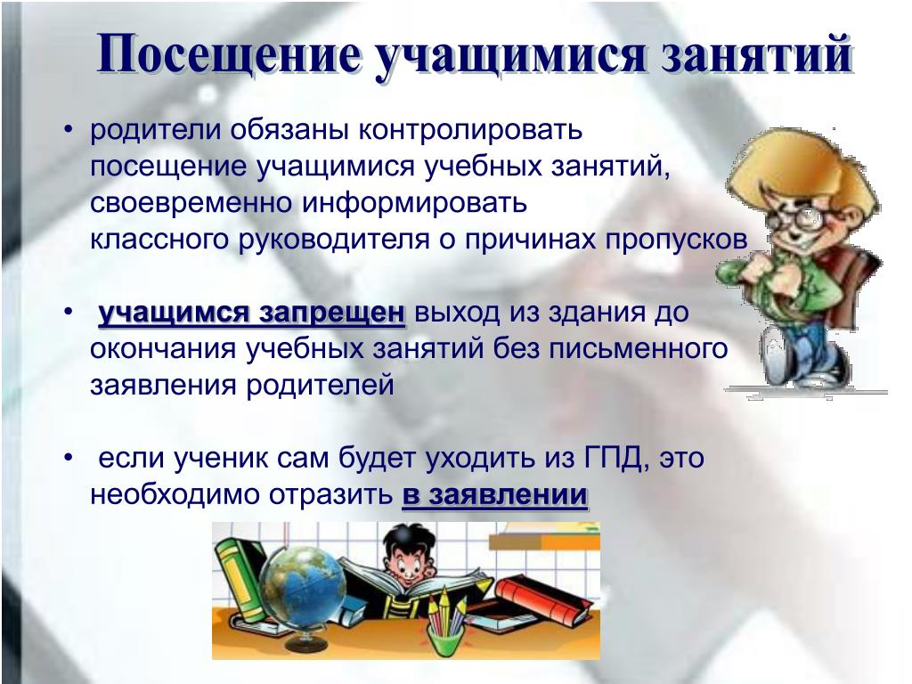 Правила посещения.